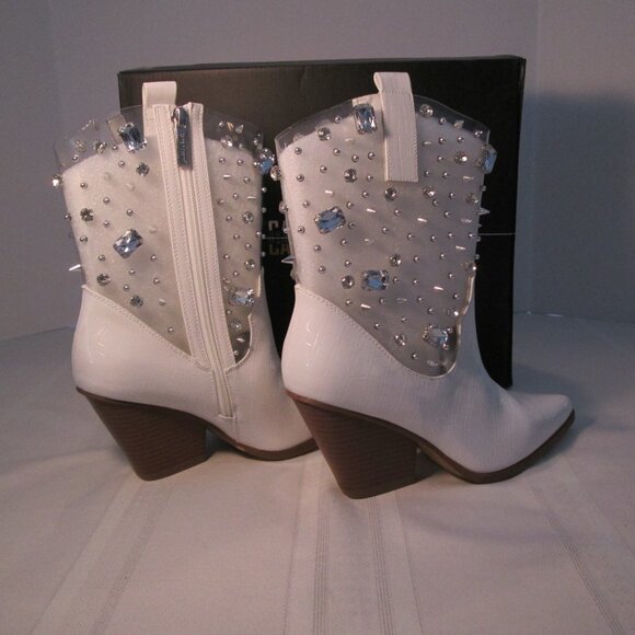 Cape Robbin Chriena White Jeweled Cowboy Boot Sz 5.5 NIB - Picture 7 of 10